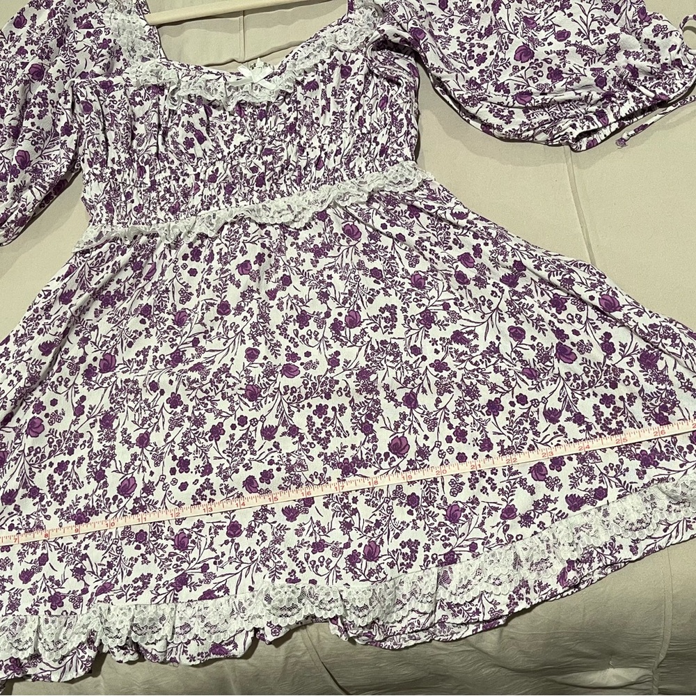Floral Ruffle Mini Dress - Picture 4 of 10